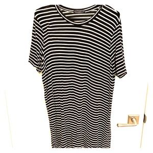 Black and white stripped tshirt dress